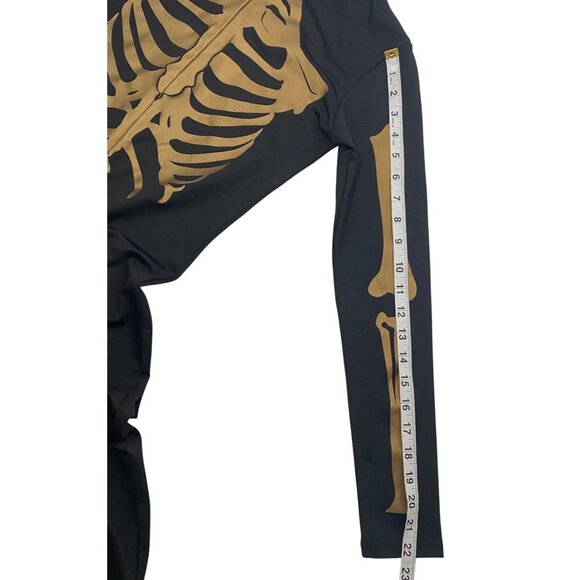 Tipsy Elves Womens Skeleton Print Costume Bodysuit S Halloween fun party event - Picture 9 of 9